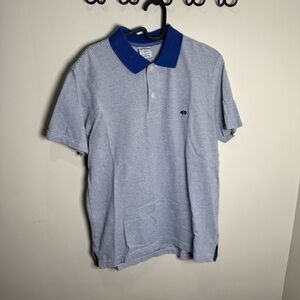 Brooks Brothers Blue and White Polo Shirt Classic Design